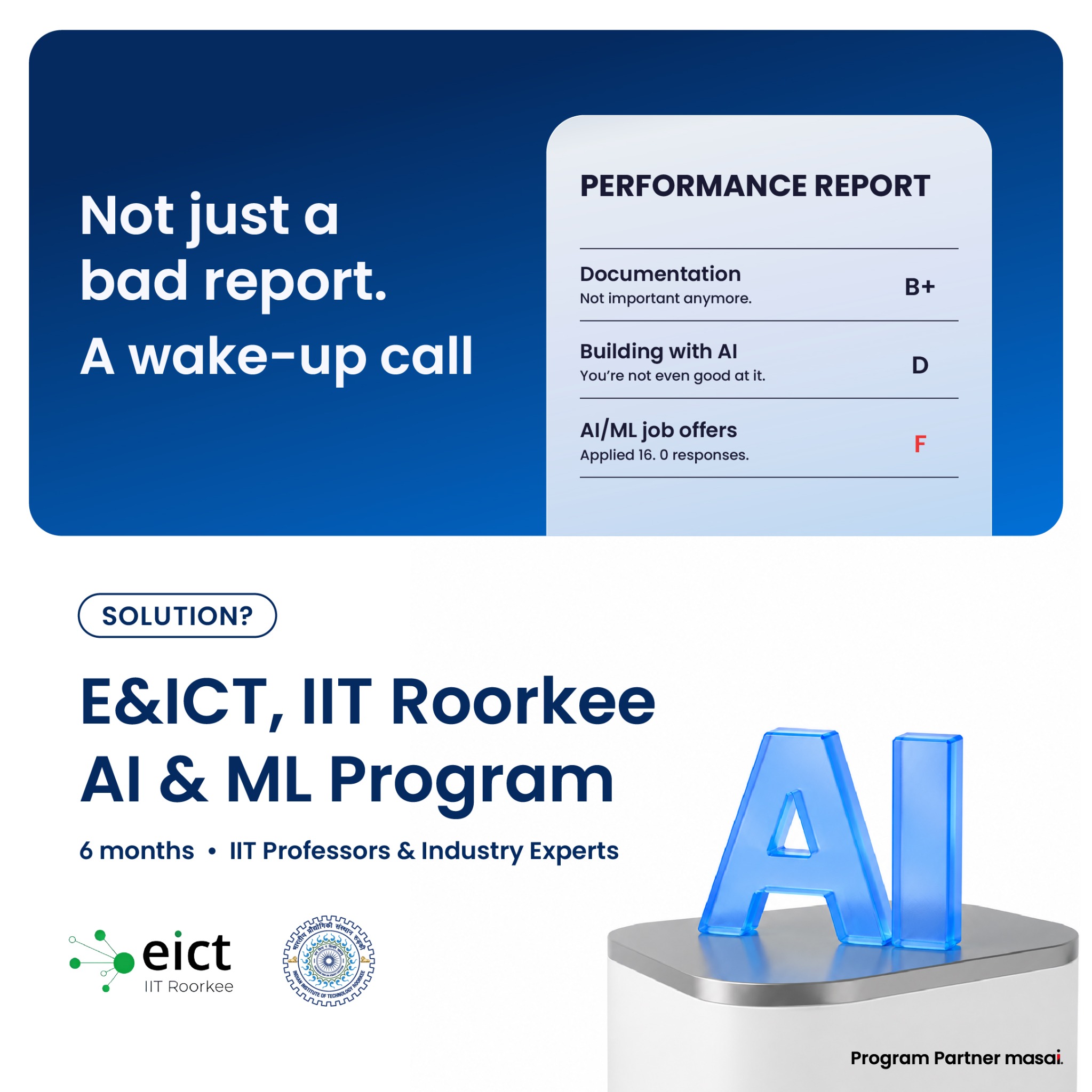 E&ICT Academy, IIT Roorkee Facebook ad