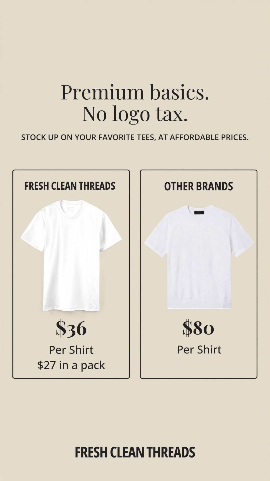 Fresh Clean Threads Facebook ad