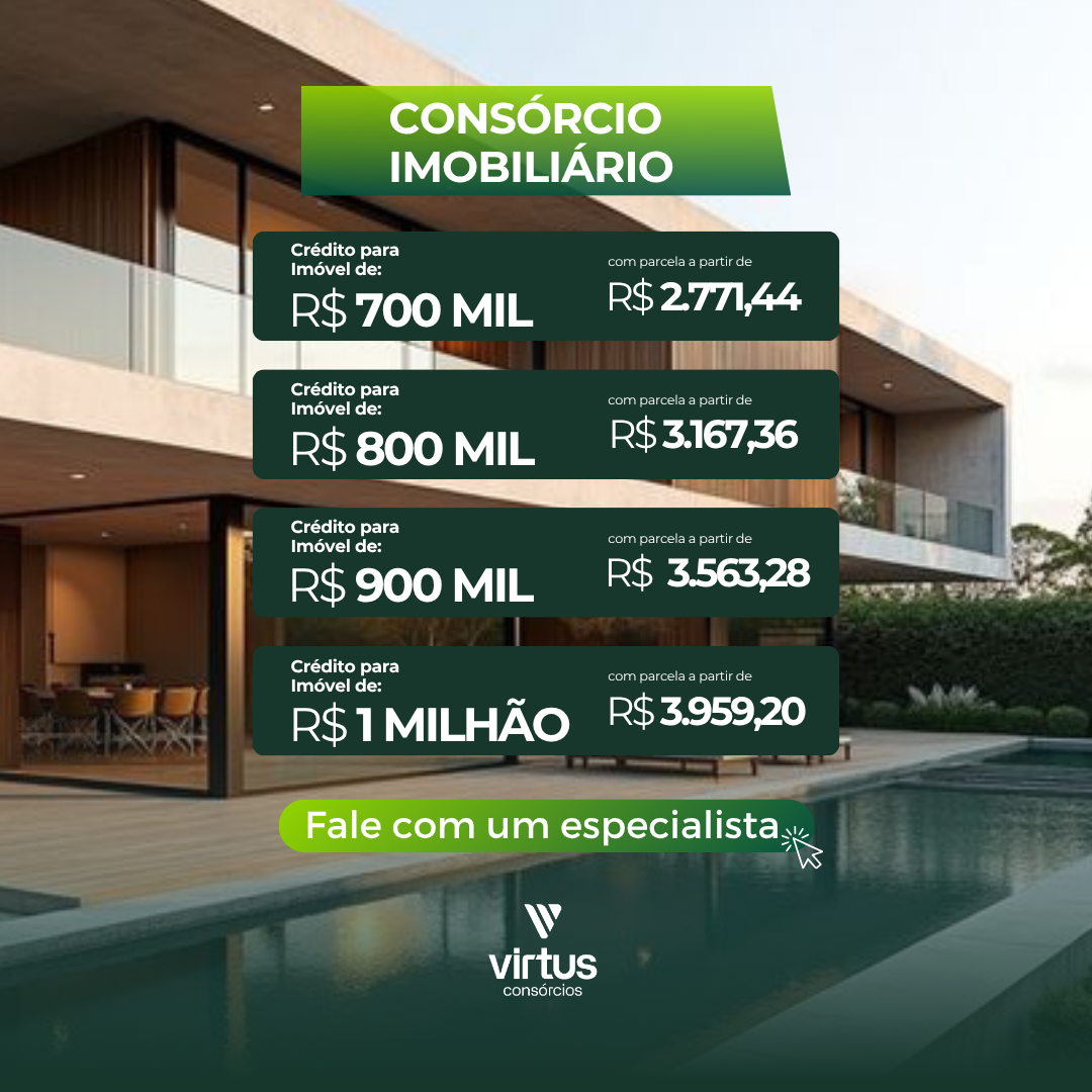 Virtus Consórcios Facebook ad: Fale com um especialista!