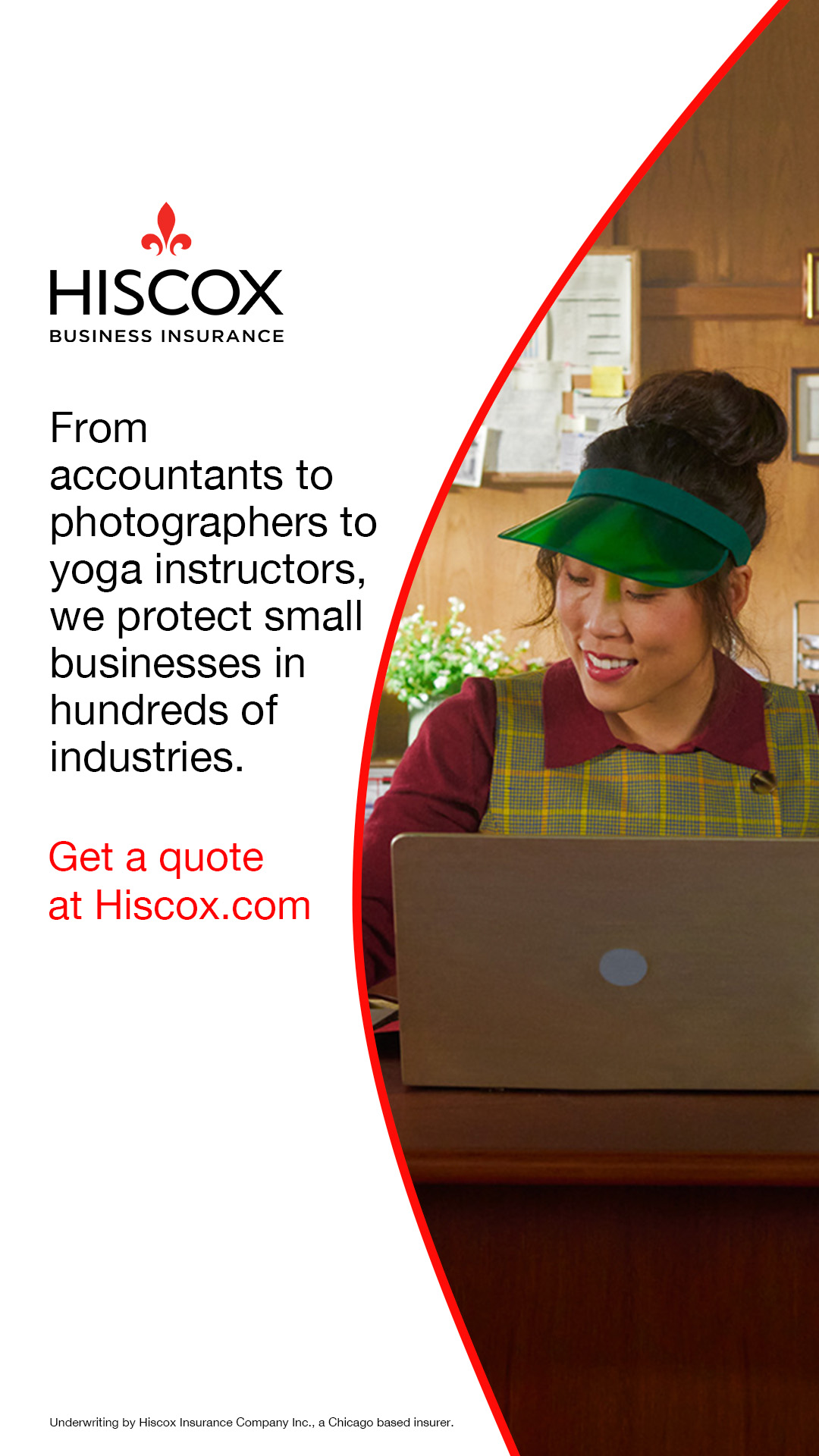 Hiscox Insurance Facebook ad