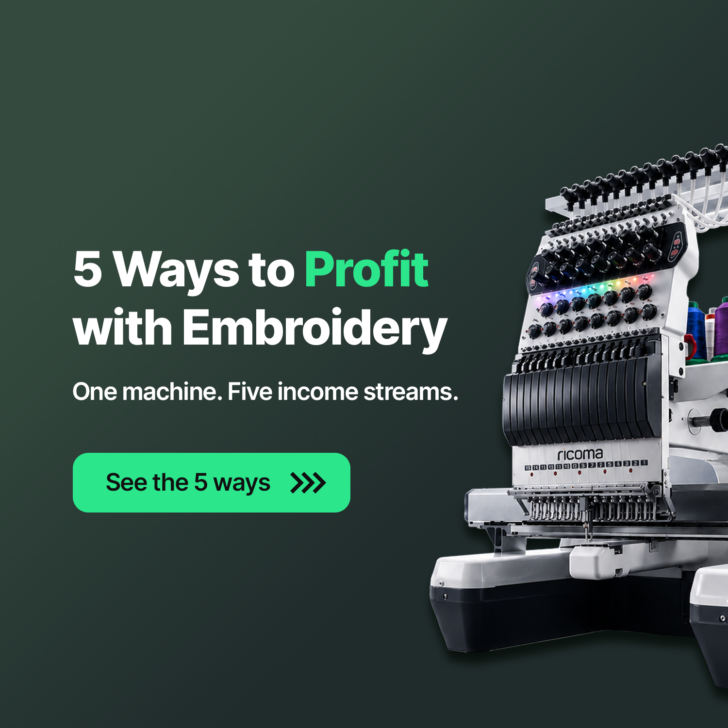 Ricoma Embroidery Machines Facebook ad