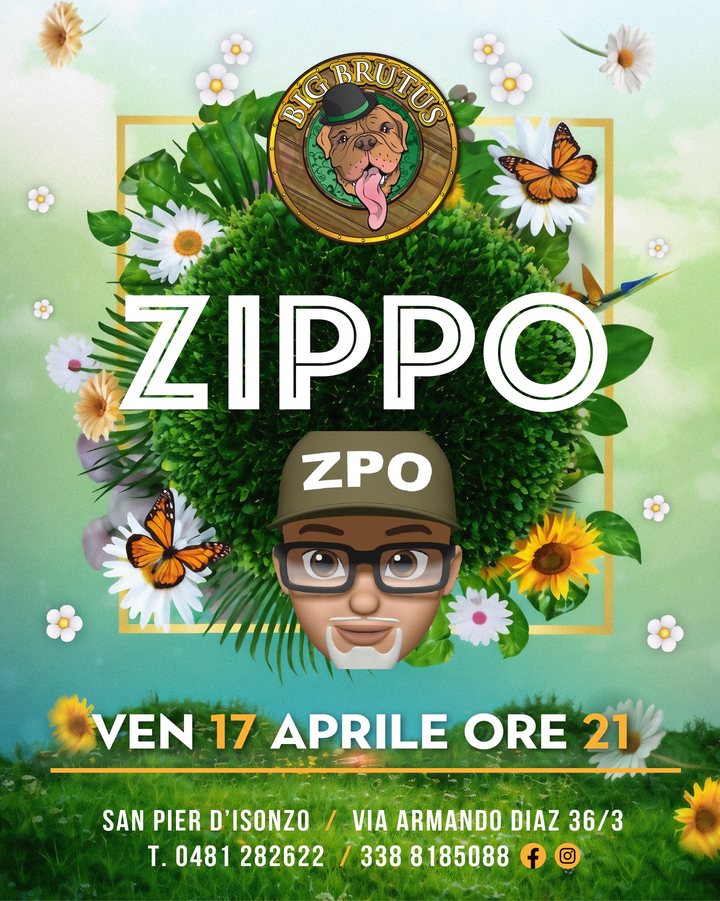 Big Brutus Facebook ad: VENERDÌ 17 APRILE AL BIG BRUTUS