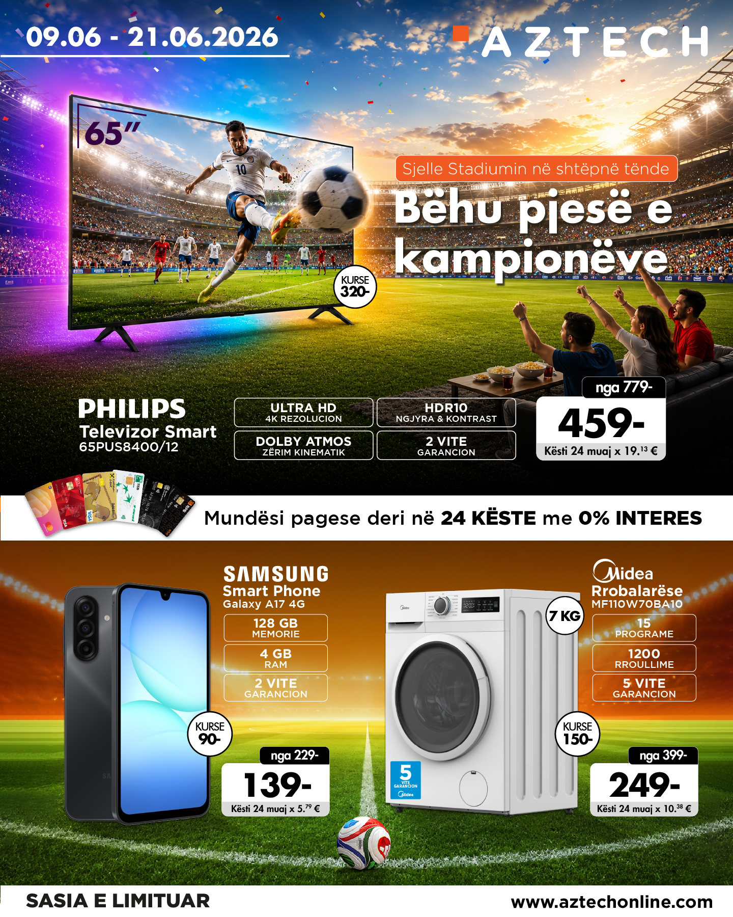 AZTECH Facebook ad: Kampionati është gati, ofertat janë gati, AZTECH sjell…