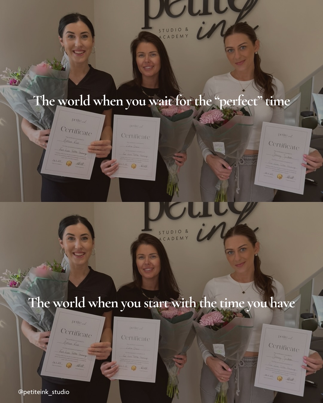 Petite Ink Studio & Academy Facebook ad: 8 years ago I was sat in brothers…