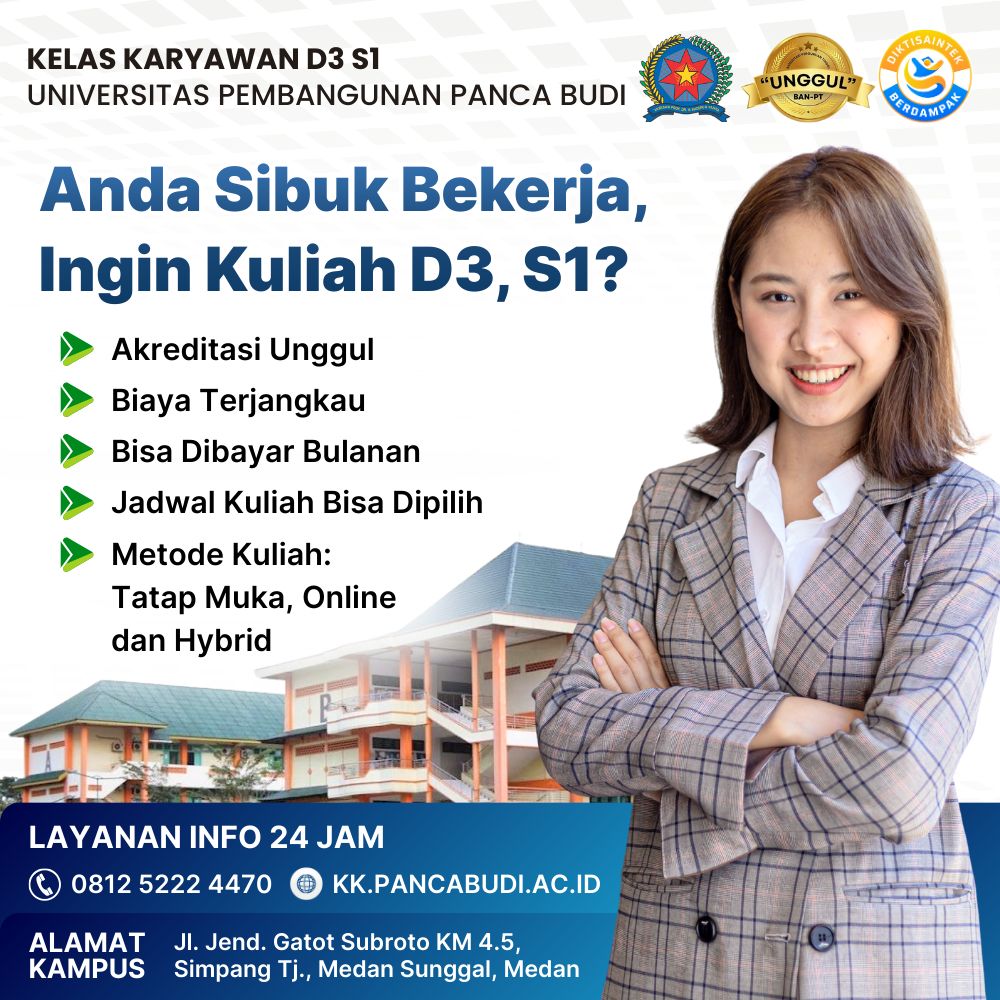 Program Kelas Karyawan Universitas Pembangunan Panca Budi Medan Facebook ad: Dibuka Pendaftaran Kelas Karyawan D3 1