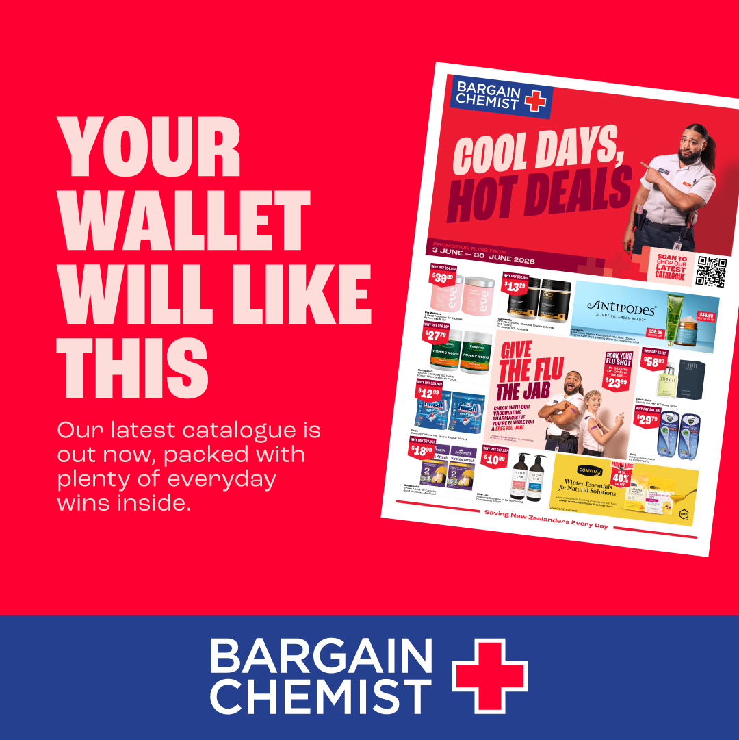 Bargain Chemist Facebook ad: The weather's cooling off.