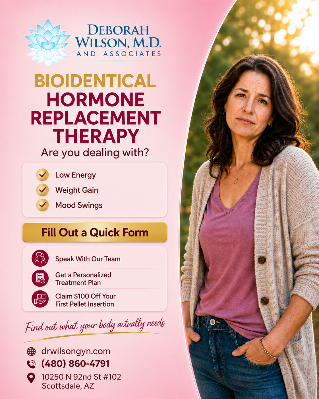 Deborah D. Wilson MD & Associates Facebook ad: Feel Like Yourself Again