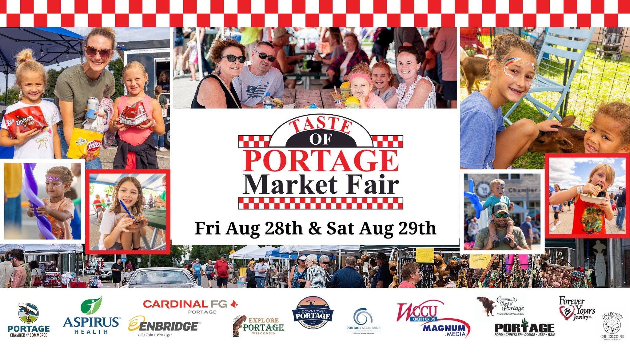 Portage Area Chamber of Commerce Facebook ad: Taste of Portage Market Fair 2026