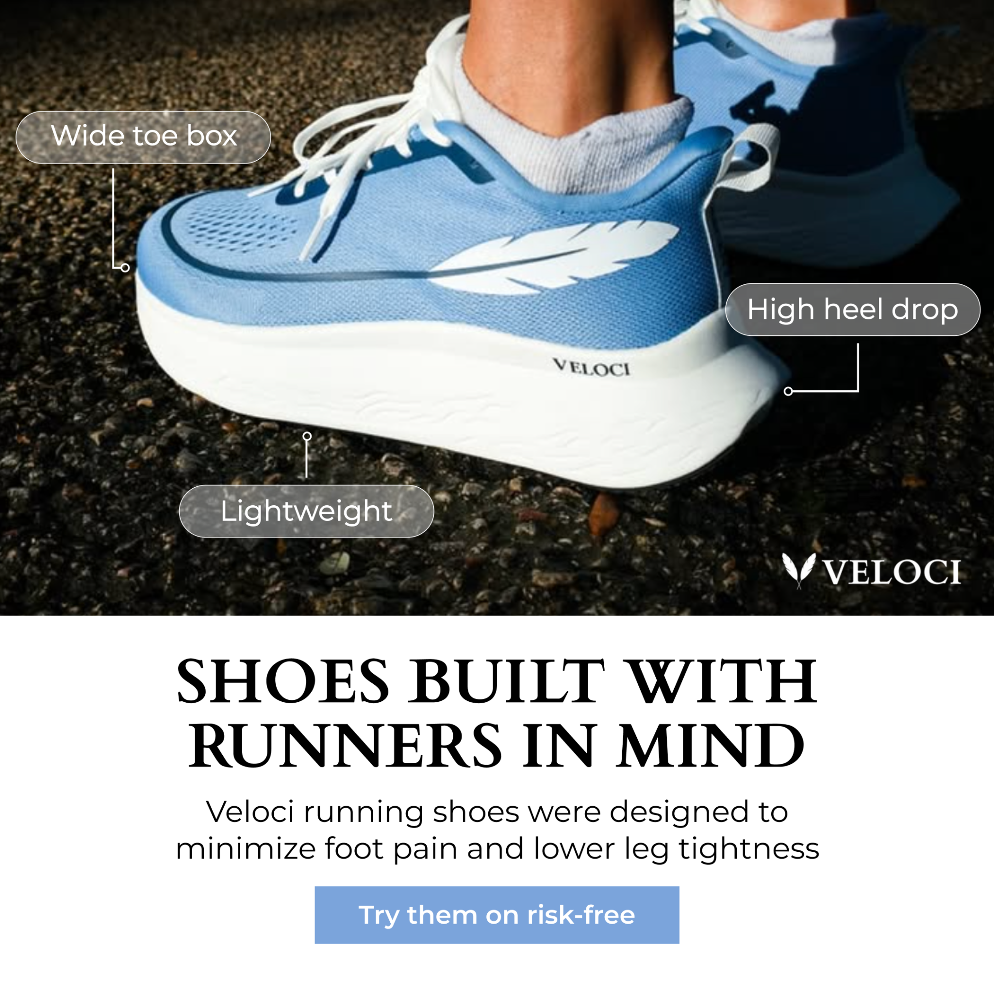 Veloci Running Facebook ad