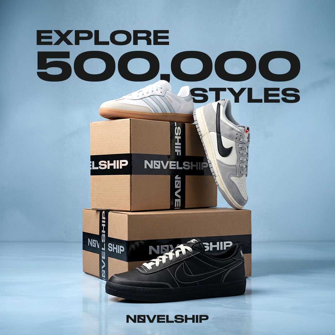 Novelship Facebook ad: 500,000+ Verified Pairs. Ready to Ship.