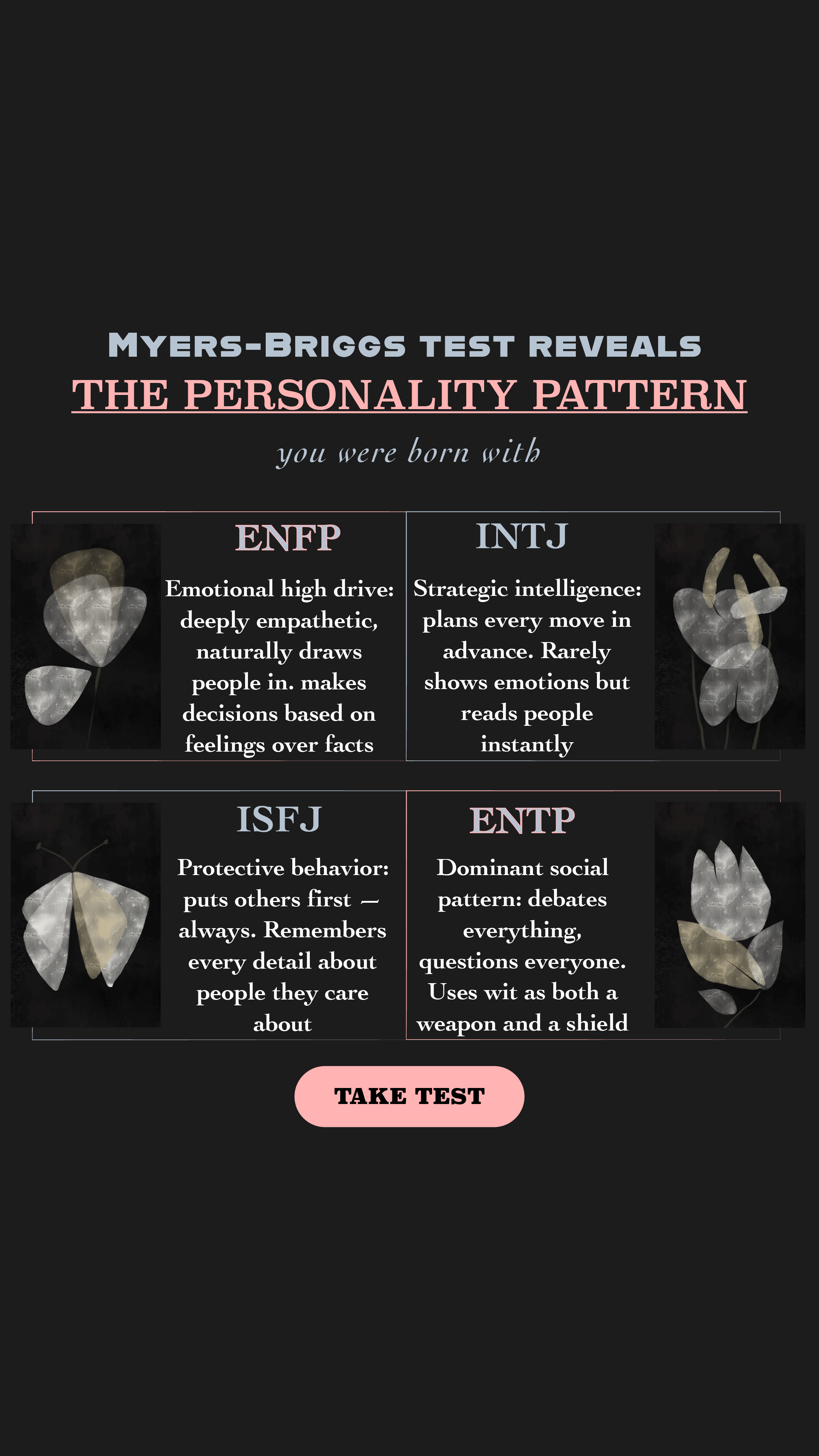 Personality Type Facebook ad