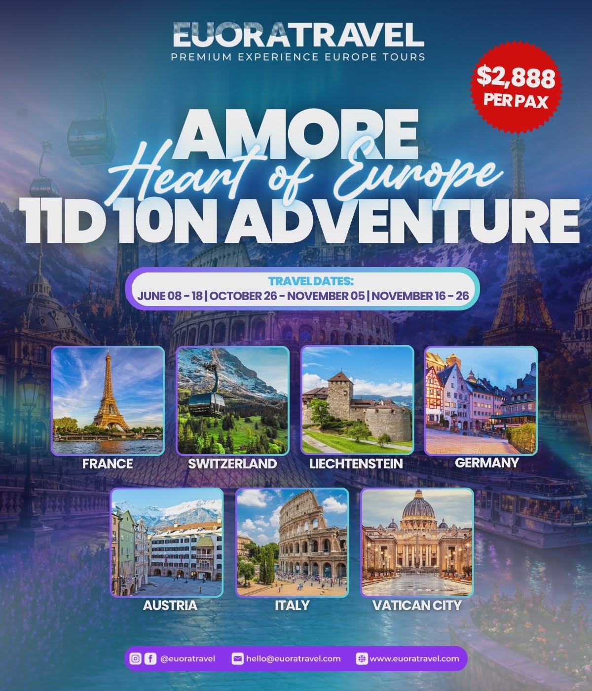 Euora Travel Facebook ad