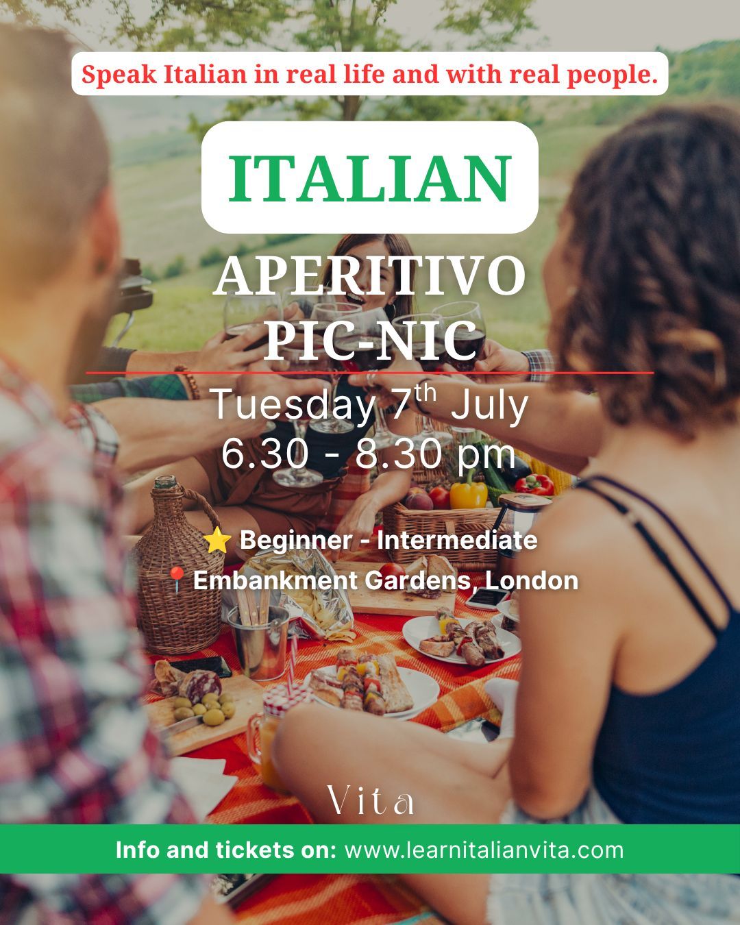 Learn Italian Vita Facebook ad: Practice Italian in London | Vita Your Learning Journey to…