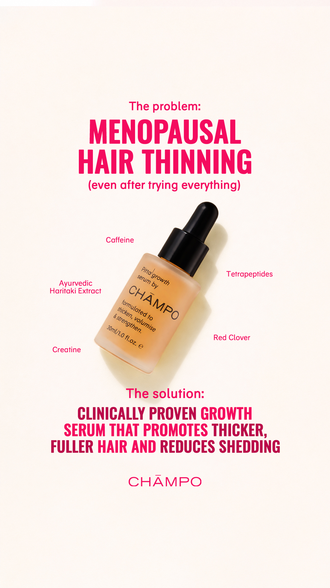 Chāmpo Haircare Facebook ad