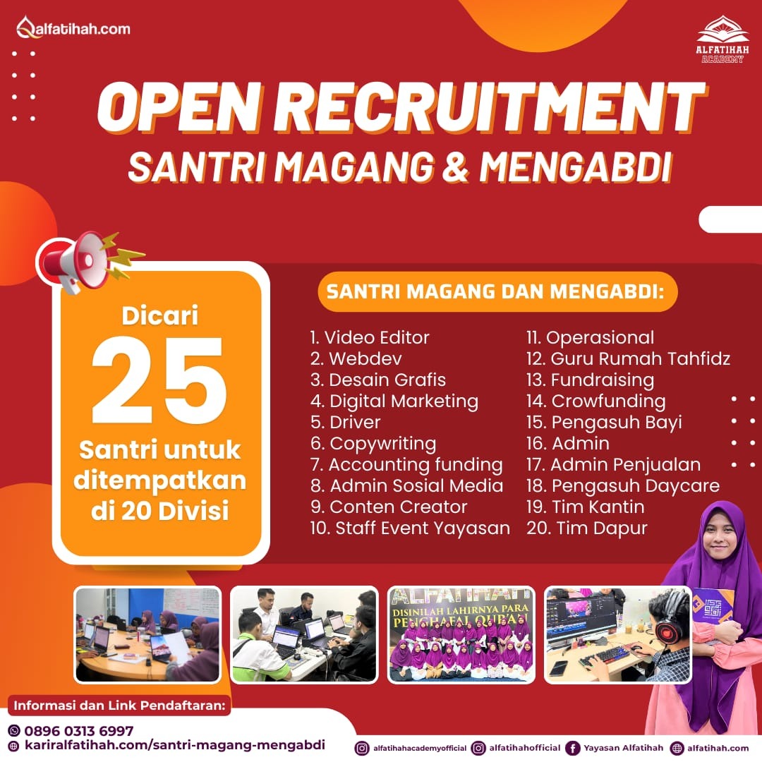 Alfatihah Academy Official Facebook ad: Kembangkan Diri & Skillmu Di Bersama Alfatihah