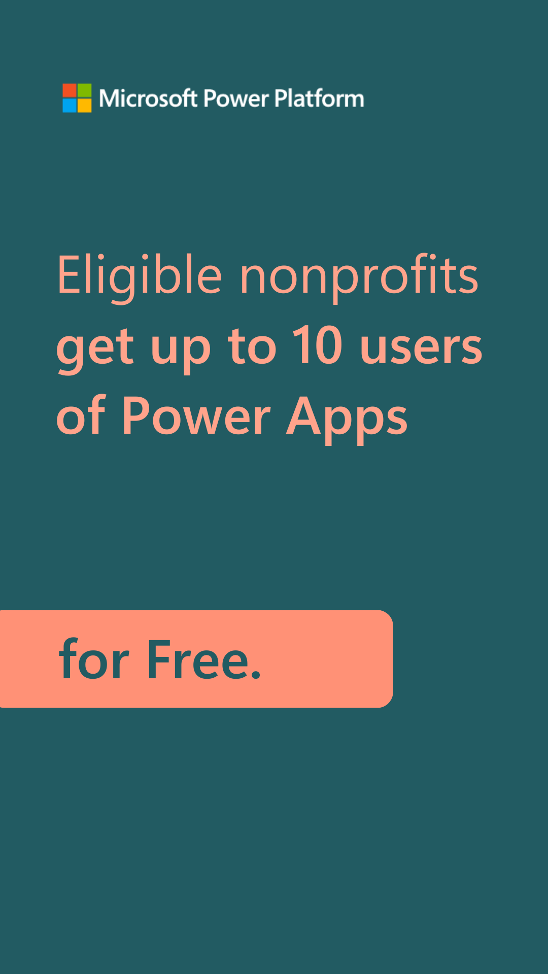 Microsoft for Nonprofits Facebook ad