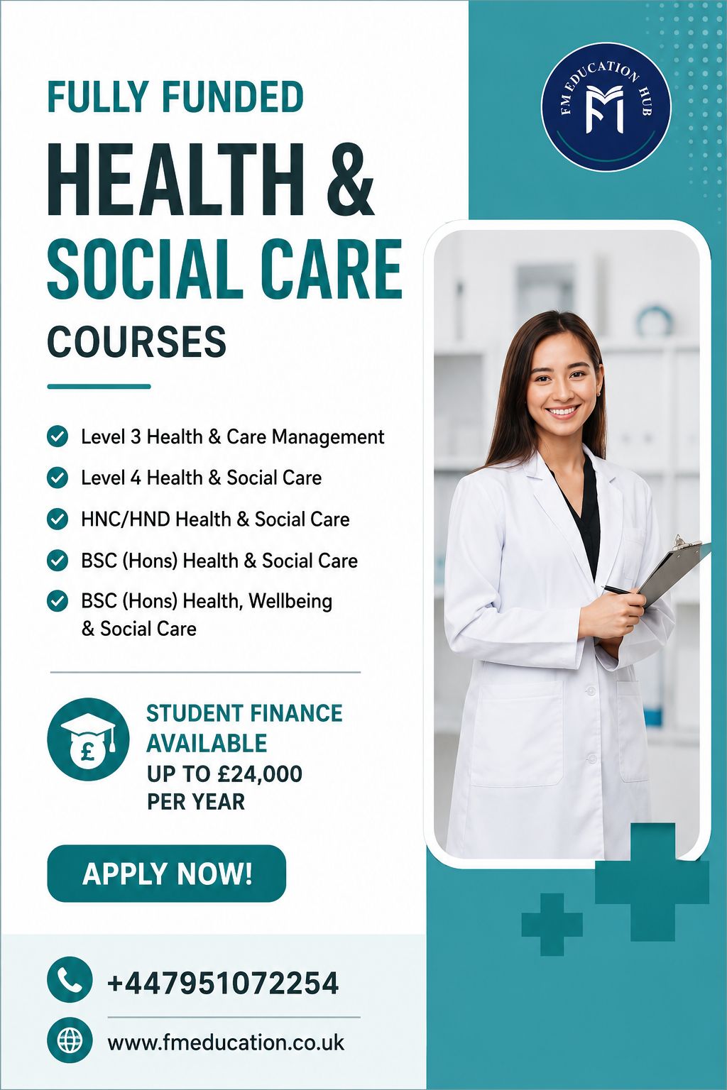 FM Education Hub Ltd Facebook ad: Start your journey towards a rewarding career in…