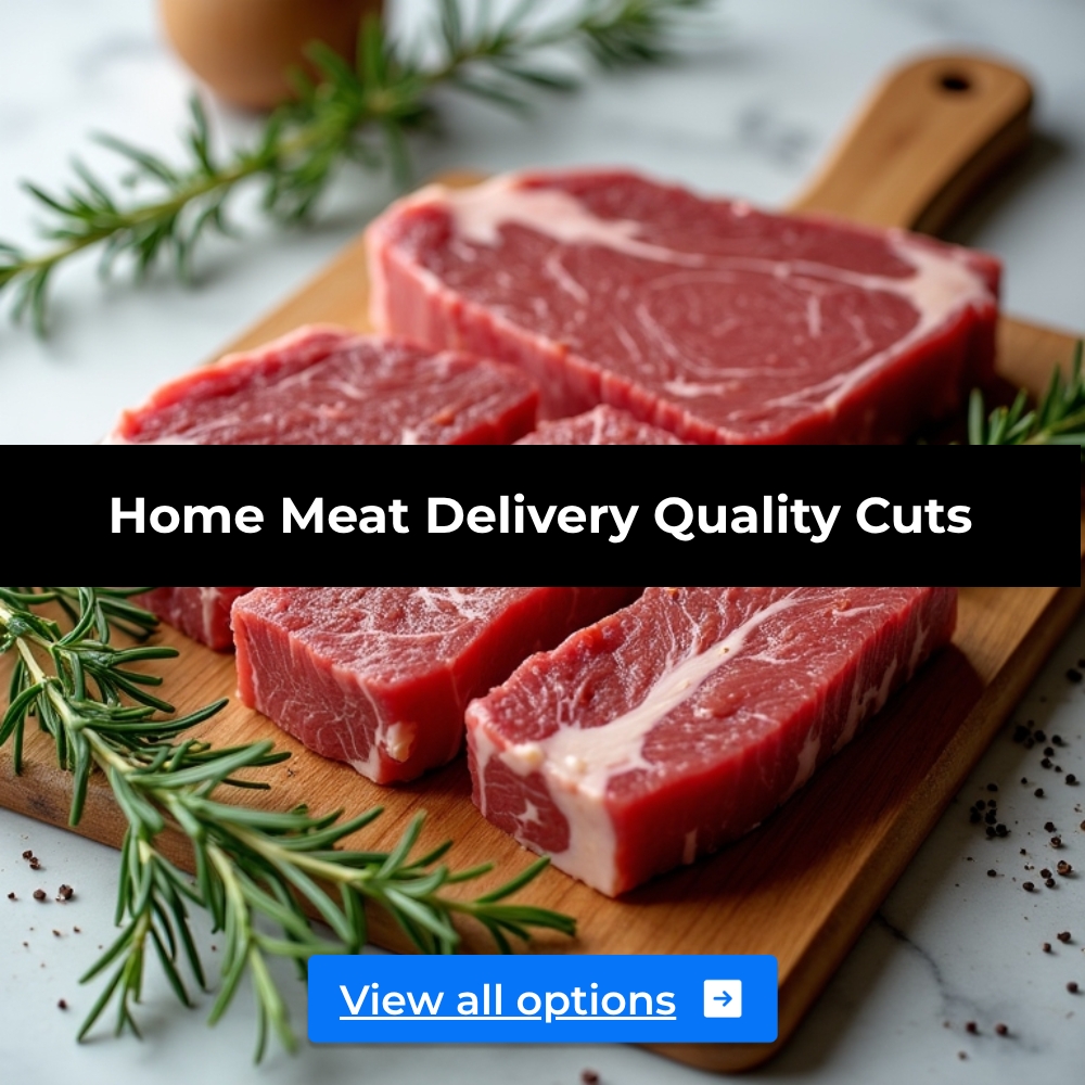 SwiftResults Here Facebook ad: Home Meat Delivery Quality Cuts!