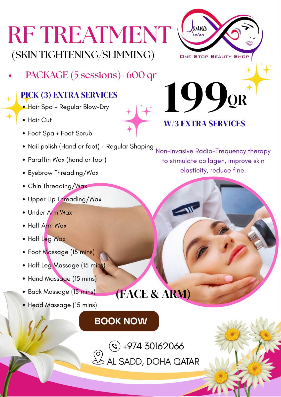 Janna’s Salon - One Stop Beauty Shop Facebook ad: Our Newest Treatment