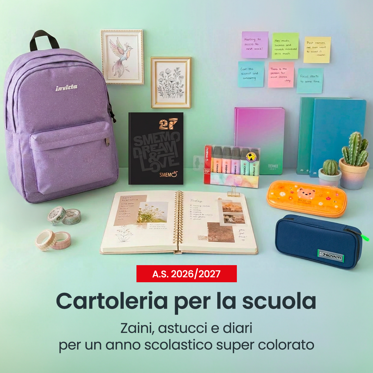 Feltrinelli Librerie Facebook ad: Cartoleria per la scuola