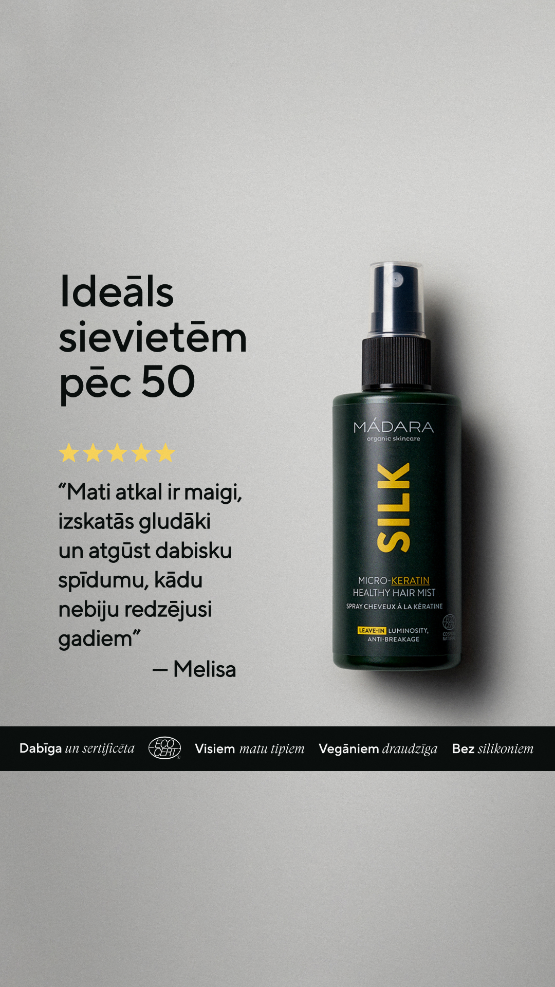 Mádara Organic Skincare Facebook ad