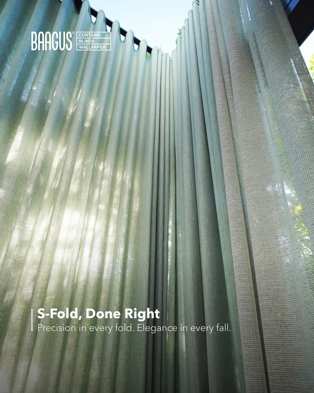 Baagus Curtains Facebook ad: S-Fold, done right.