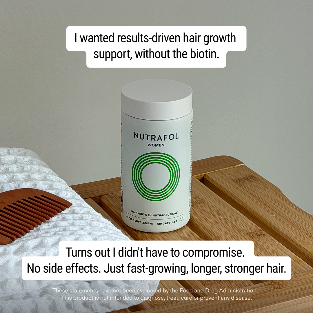 Nutrafol Facebook ad: Thicker-looking hair starts here.