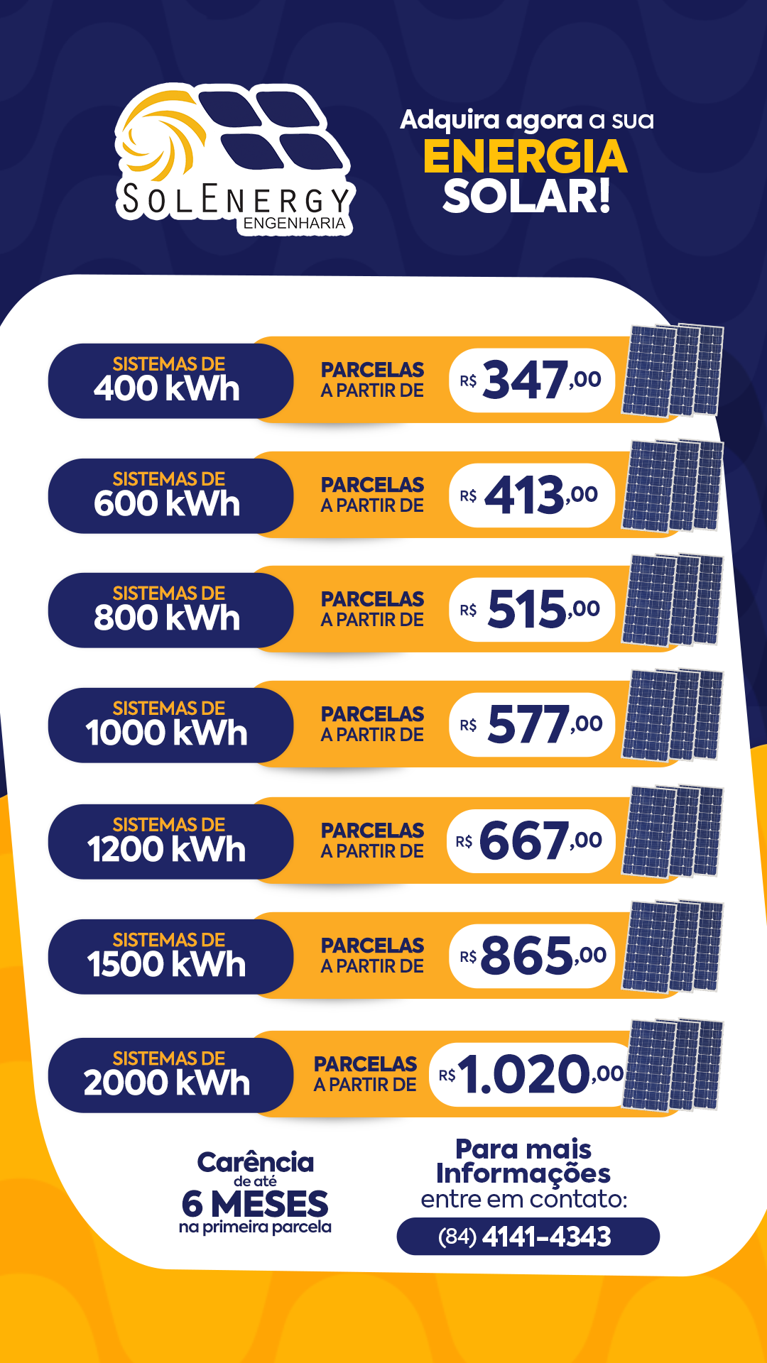 Sol Energy Engenharia Facebook ad from Jan 9, 2026
