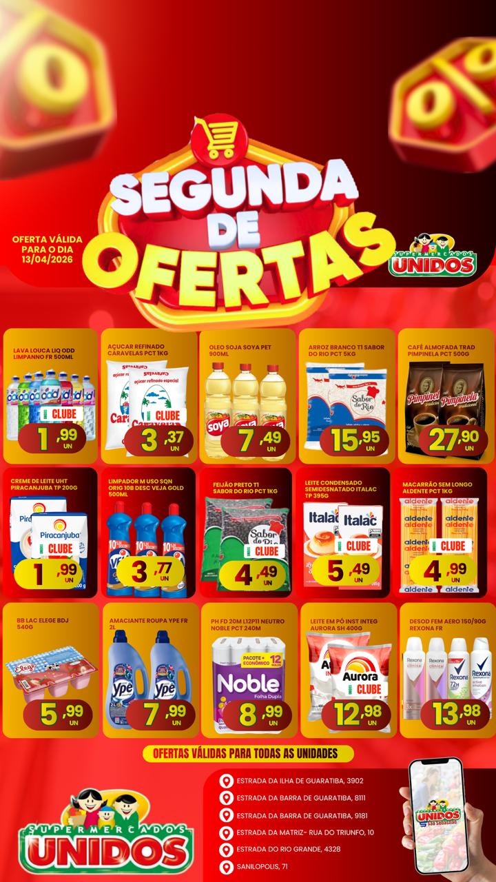 Supermercados Unidos Guaratiba RJ Facebook ad: ECONOMIA GARANTIDA!