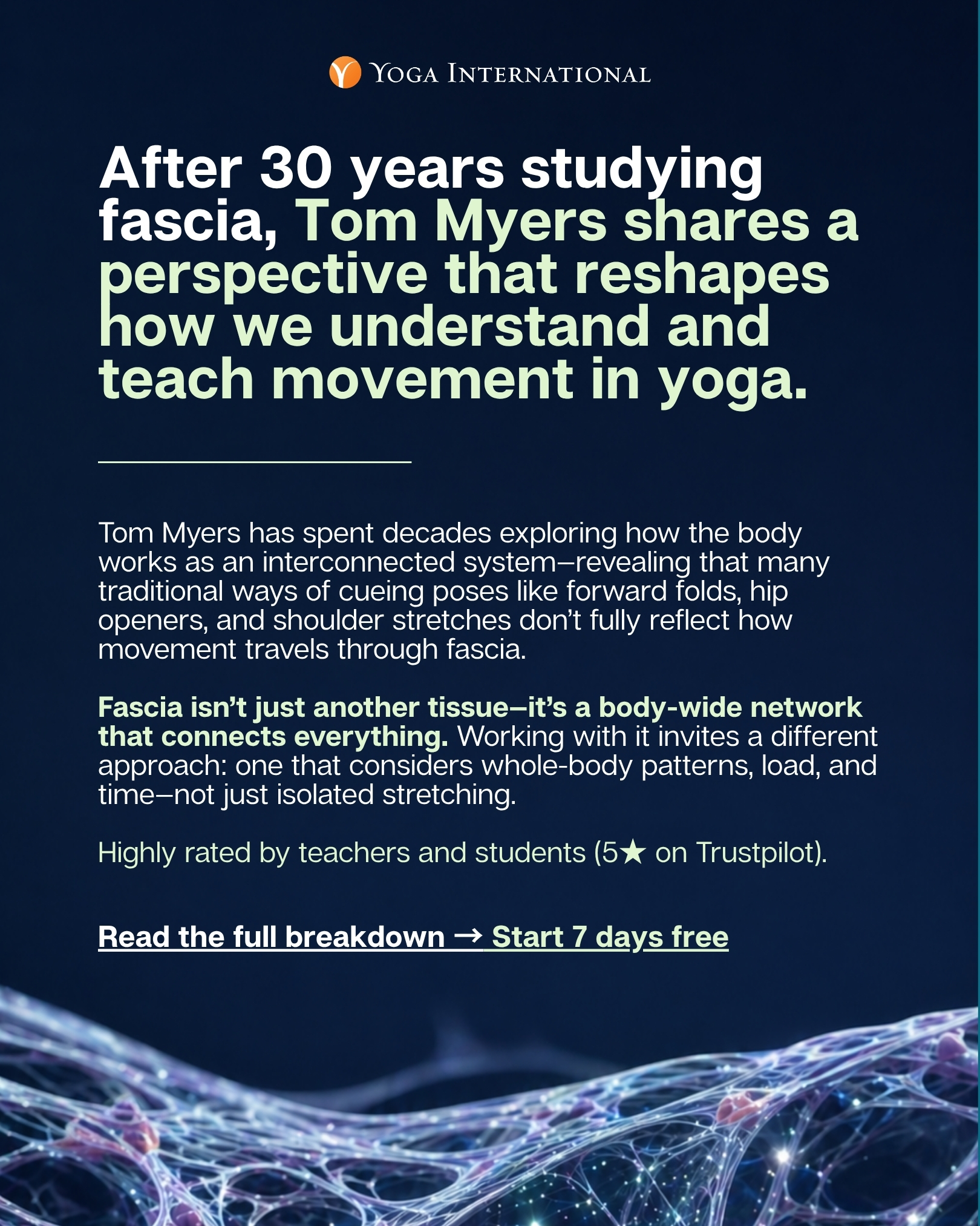 Yoga International Facebook ad