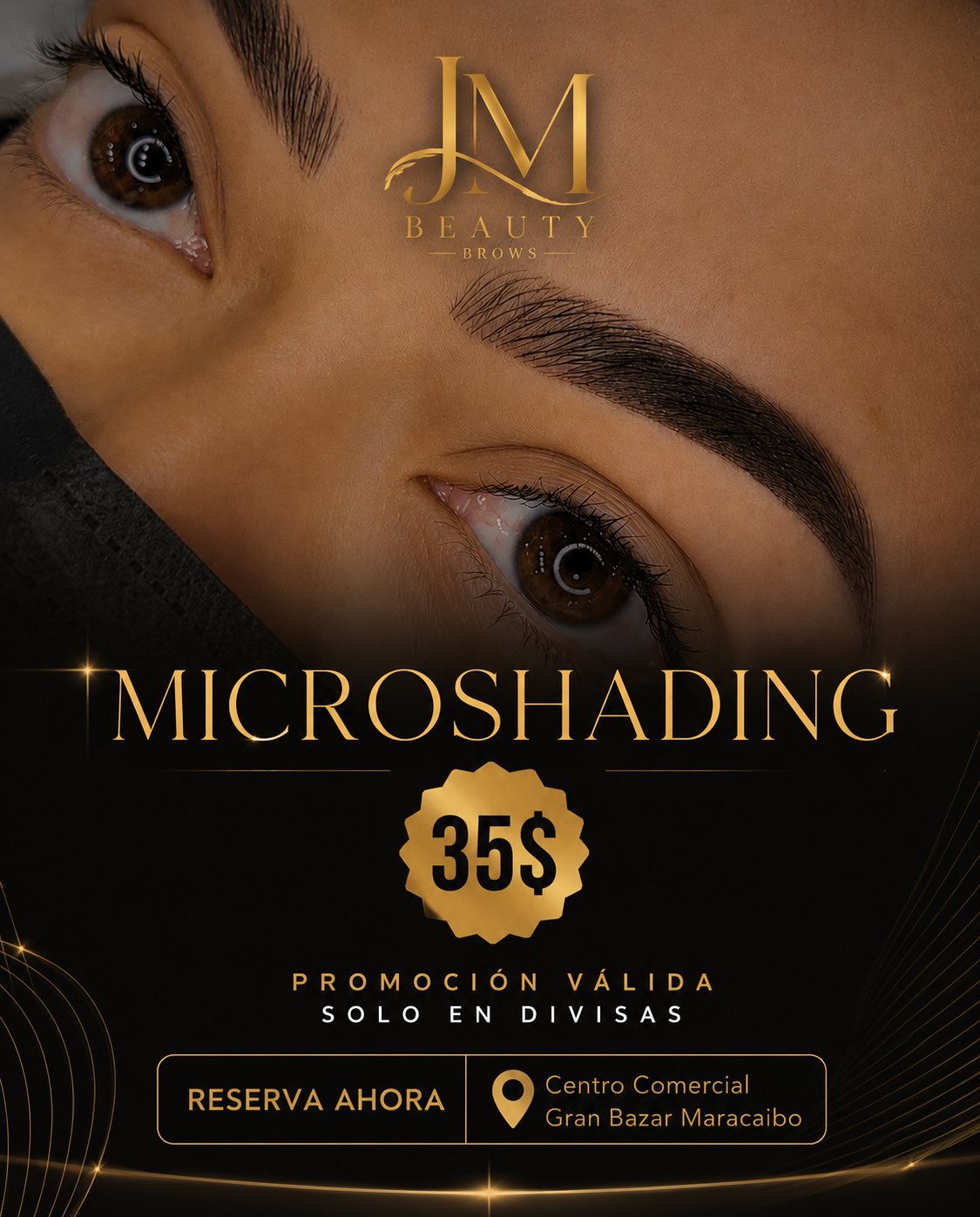 JMbeautyve Facebook ad: Menos Tiempo Maquillándote, Más Tiempo Brillando