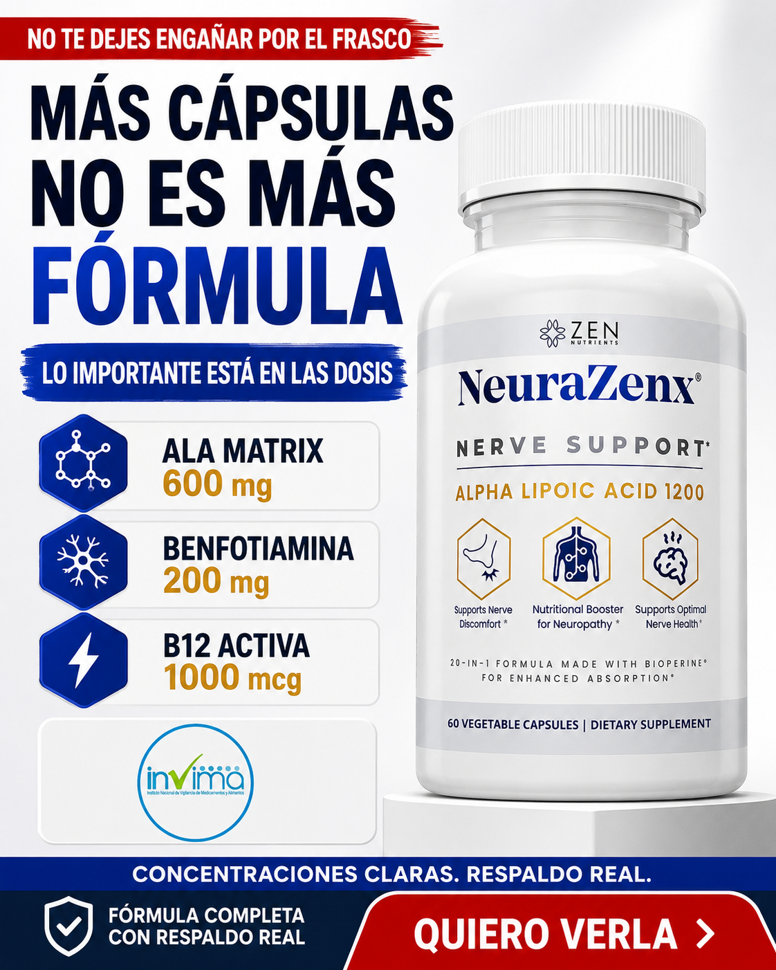 NeuraZenx Colombia Facebook ad: No regales otro mes
