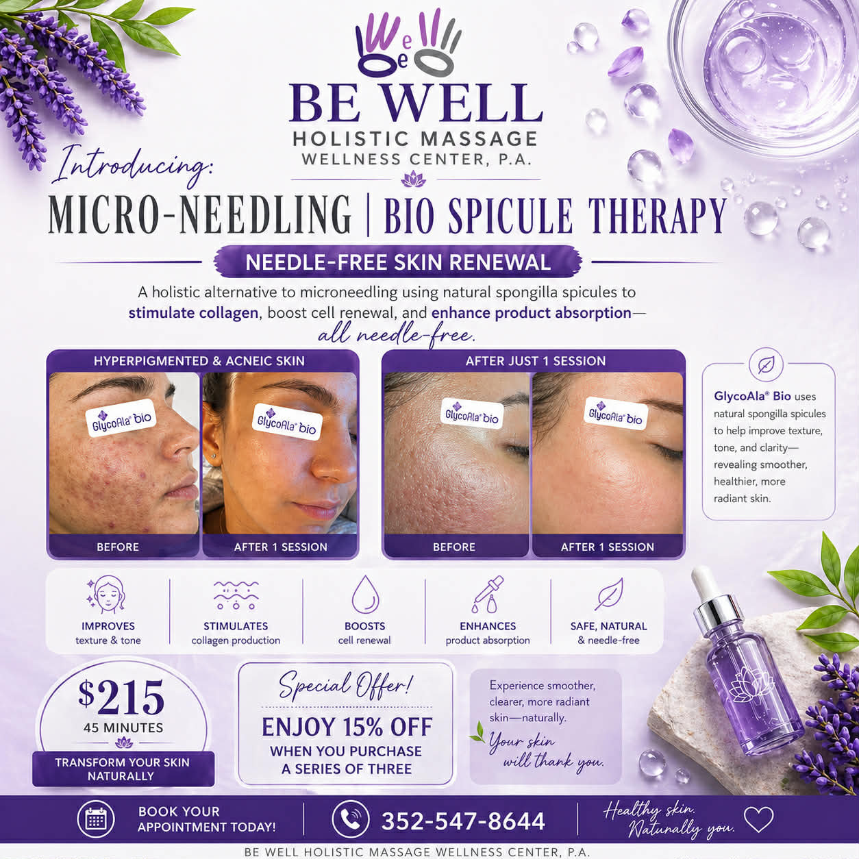 Be Well Holistic Massage Wellness Center, P.A. Facebook ad from Apr 28, 2026