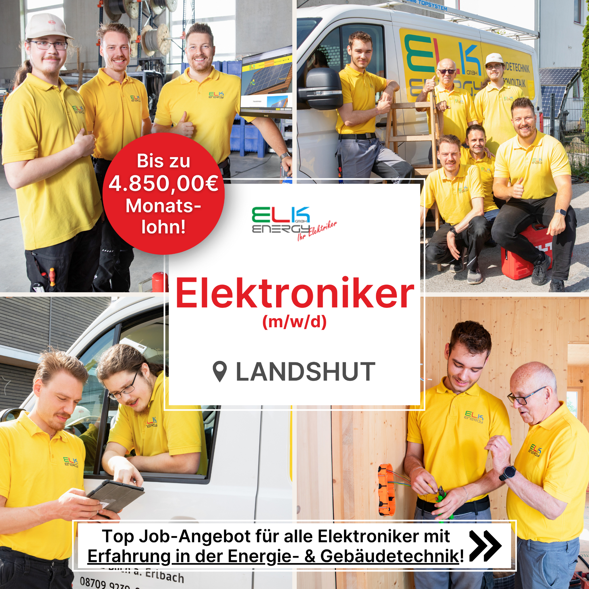 Candidate Flow Jobangebot: Elektroniker Facebook ad: Du möchtest ein unwiderstehliches Job-Angebot?
