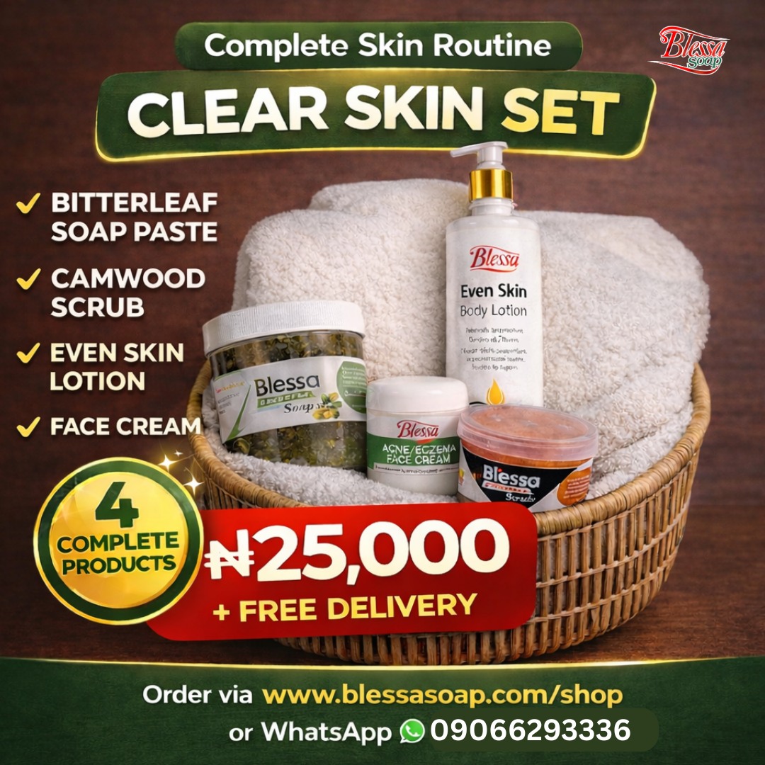 Blessa soap Facebook ad: Many people don’t actually need many products for…