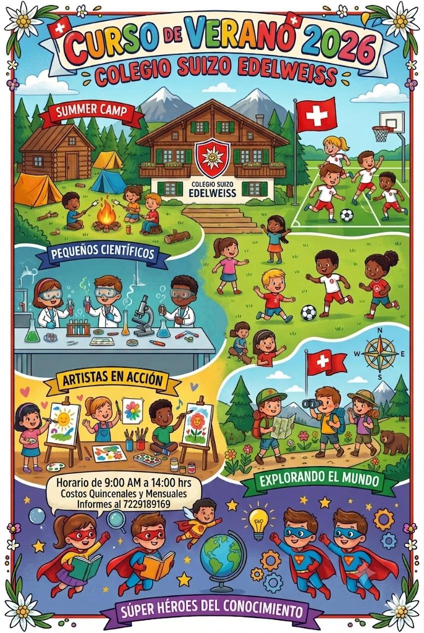 Colegio Suizo Edelweiss Facebook ad: ¡CURSO DE VERANO 2026!