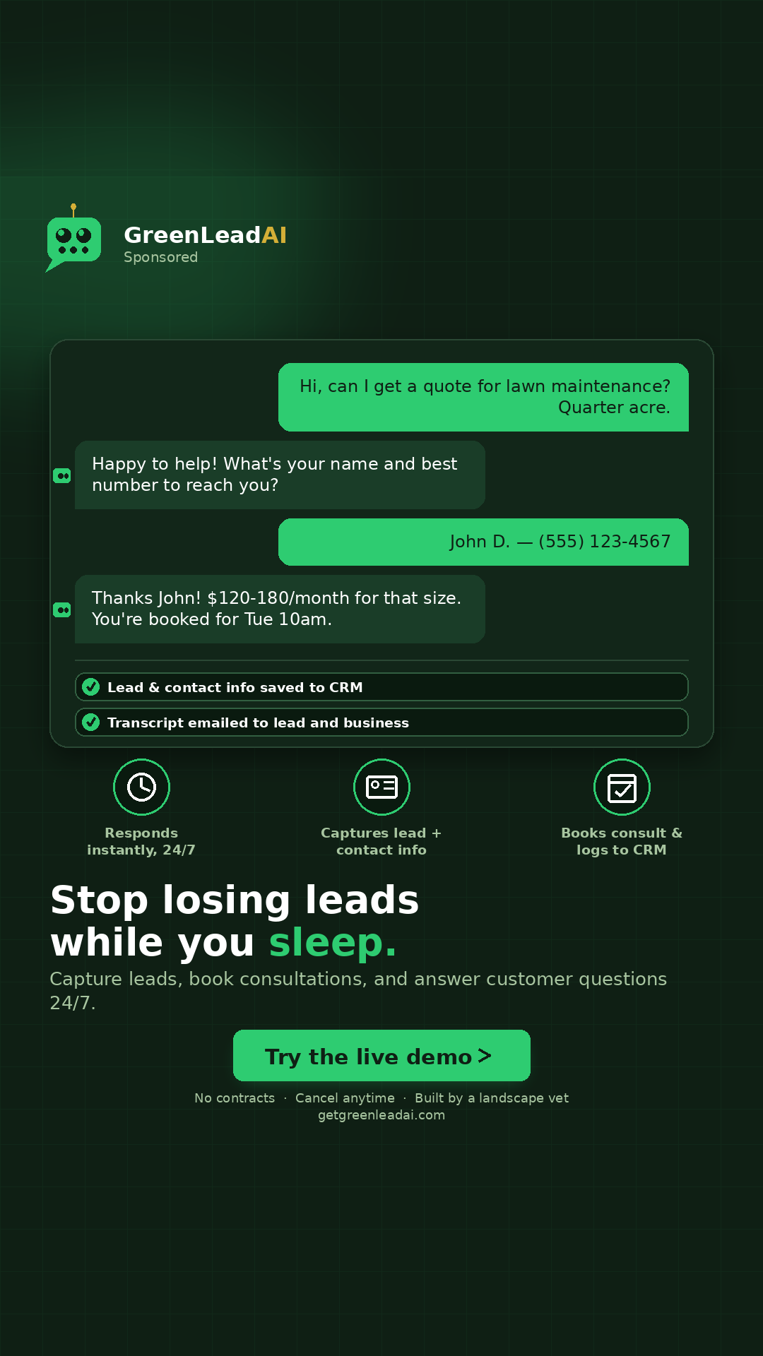 GreenLead-AI Facebook ad