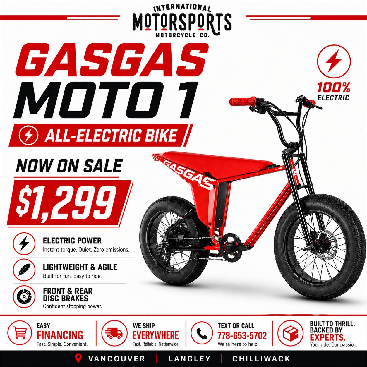 International Motorsports Motorcycle Company Facebook ad