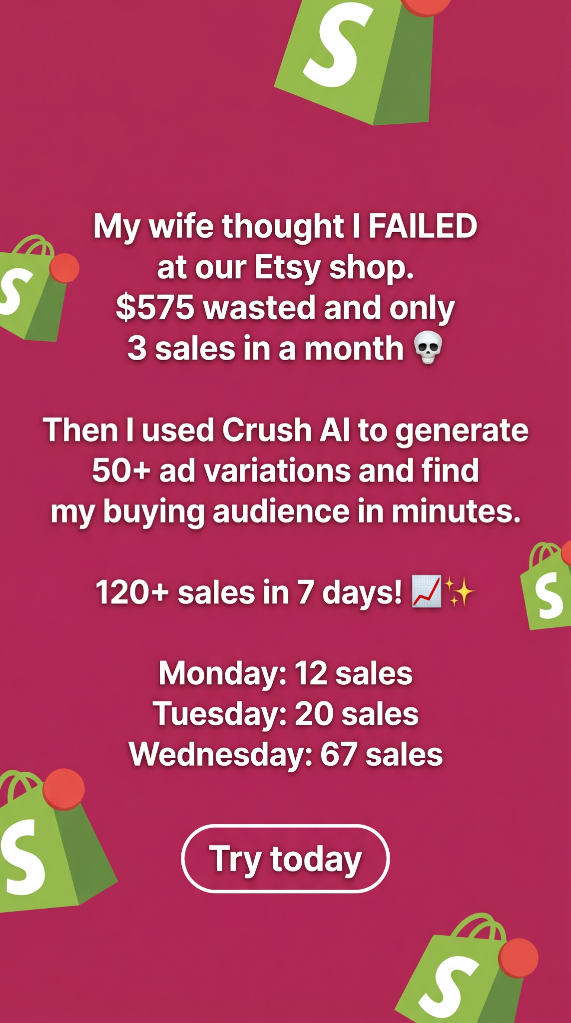 trycrush.ai Facebook ad
