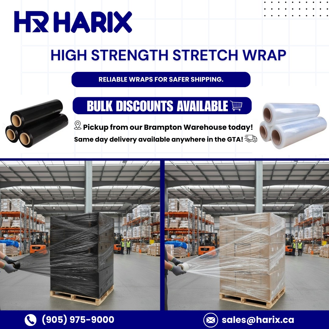 Harix.ca Facebook ad: Secure Your Shipments with HARIX High Strength Stretch…