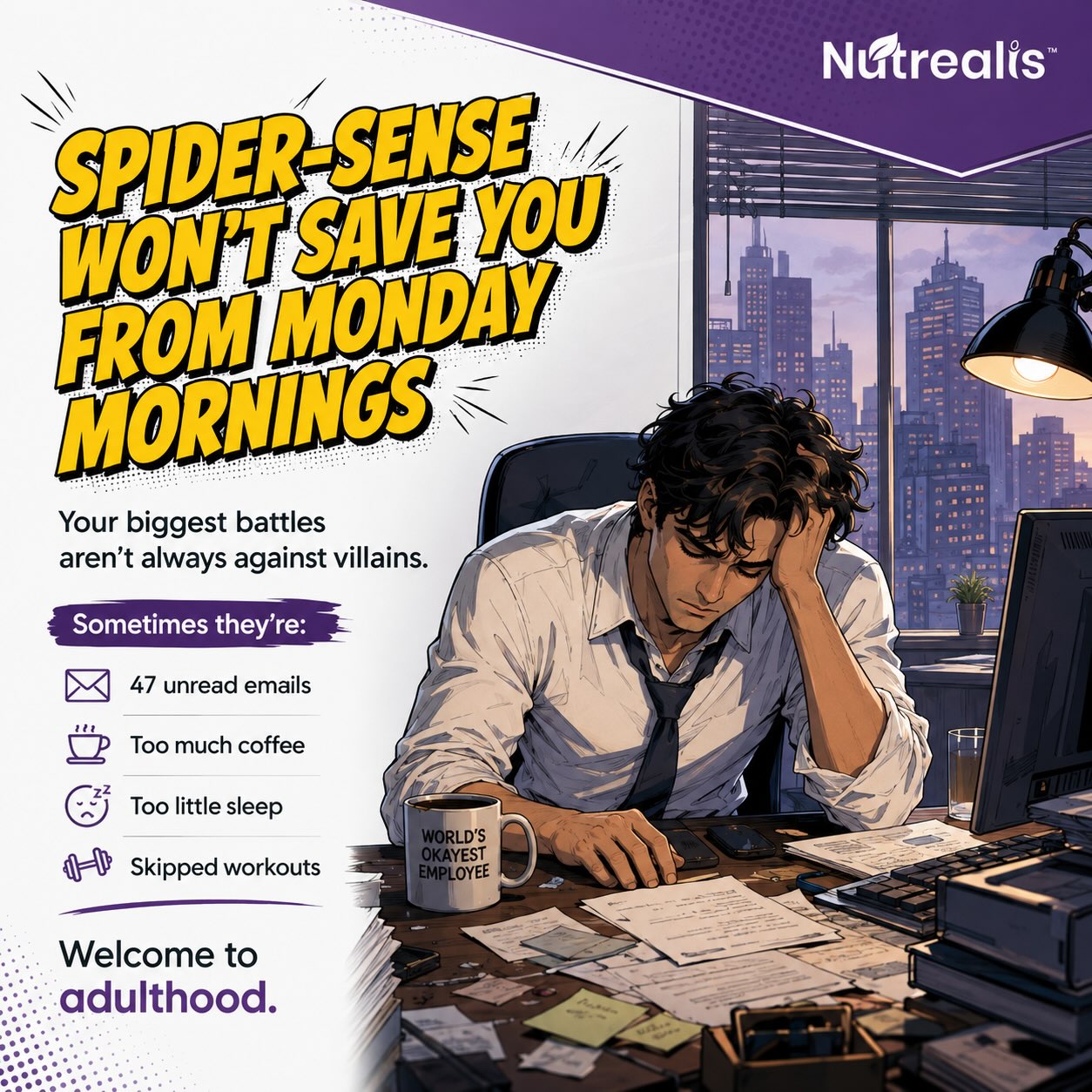 Nutrealis Wellness Facebook ad: Always on the go with Nutrealis