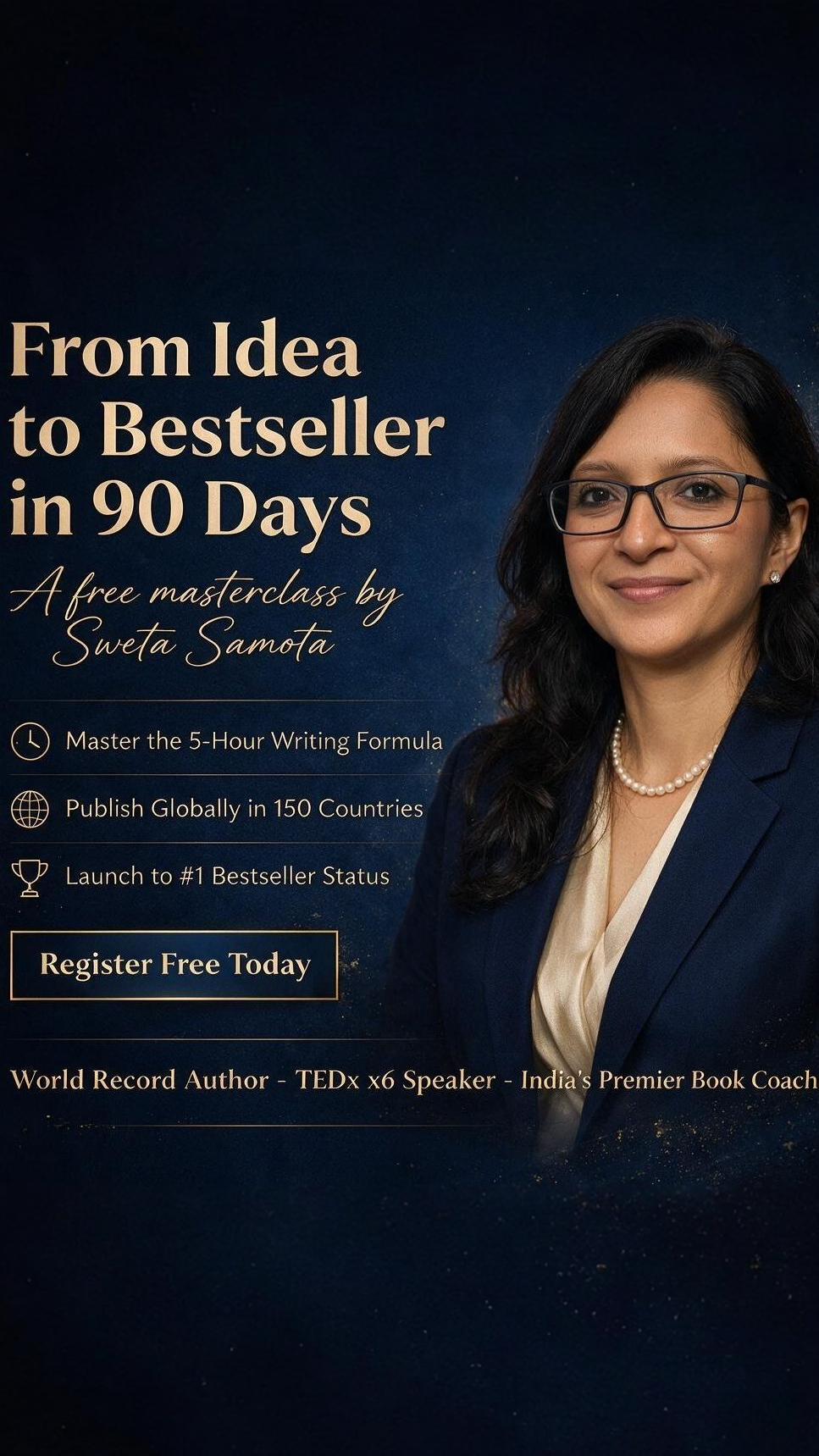 Sweta Samota Facebook ad: Your Draft Doesn't Need Motivation. It Needs Structure.
