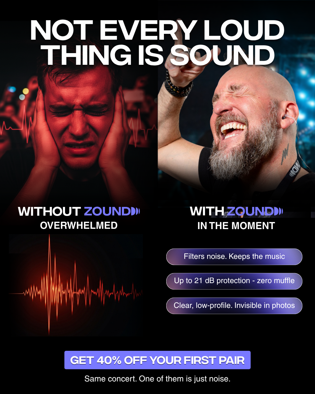Zound. Facebook ad