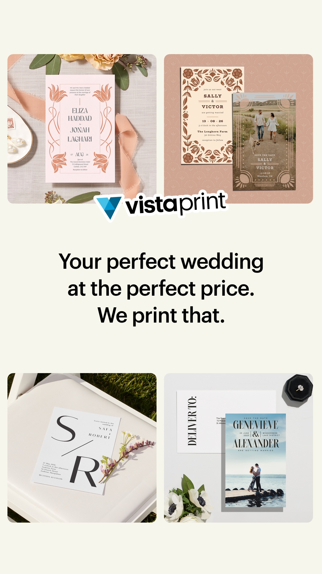 VistaPrint Facebook ad