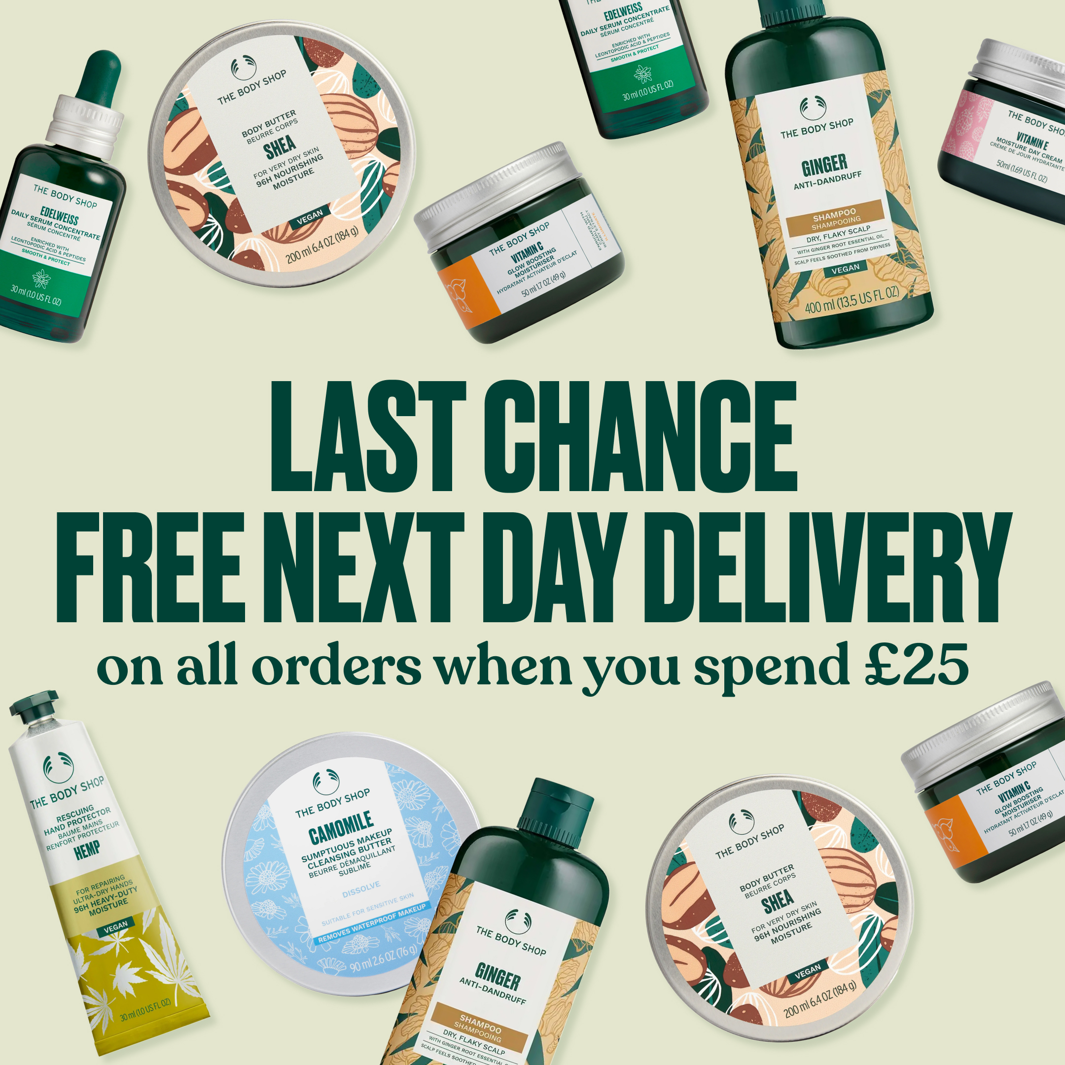 The Body Shop Facebook ad
