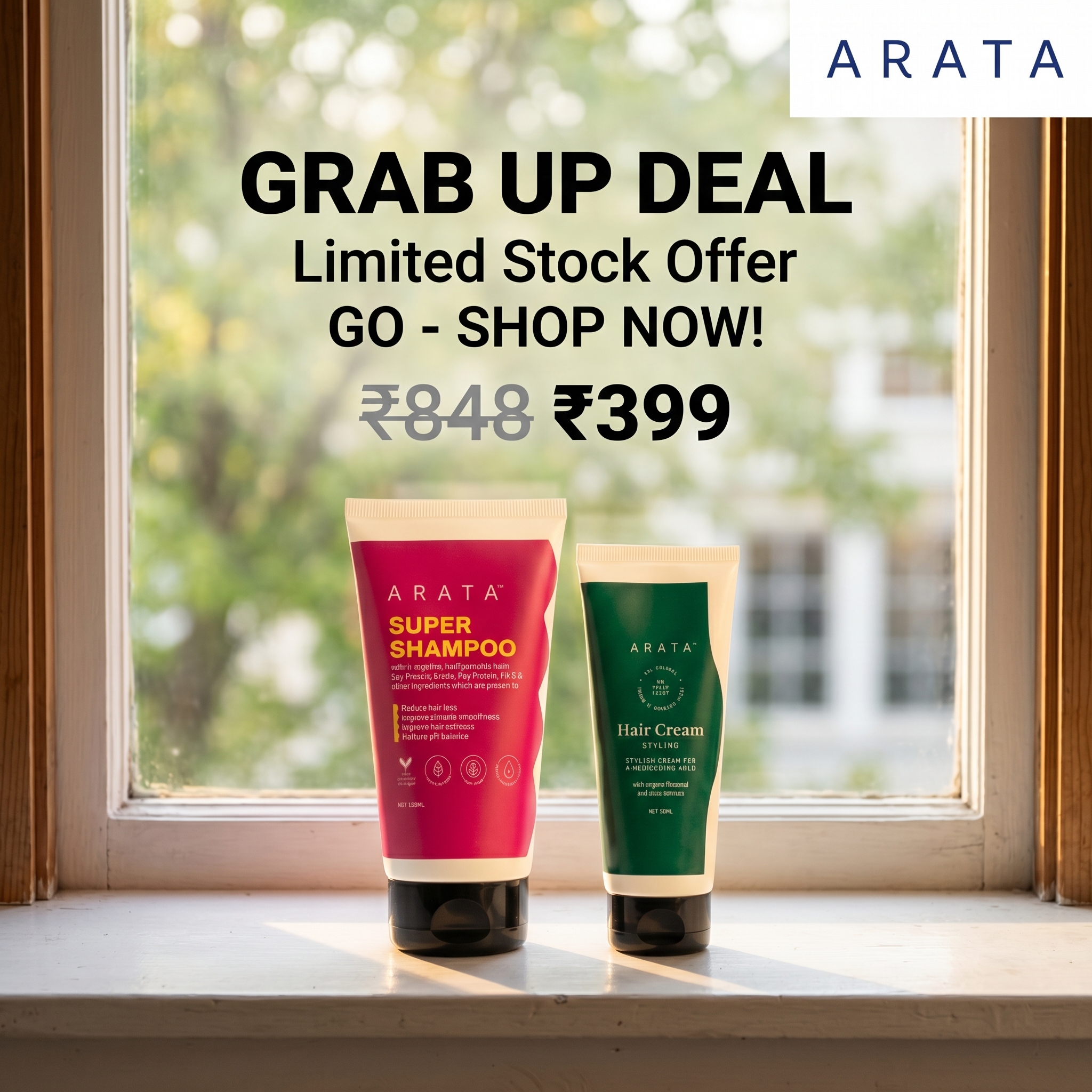 Arata Clearance Sale Facebook ad: Shop Now Before It Ends