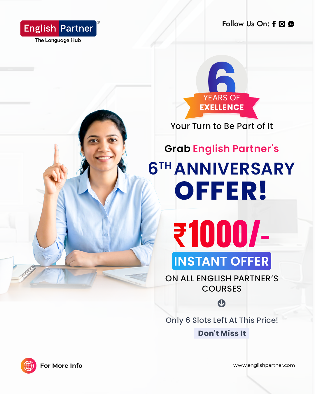 English partner Tamil Facebook ad: Become Fluent in English