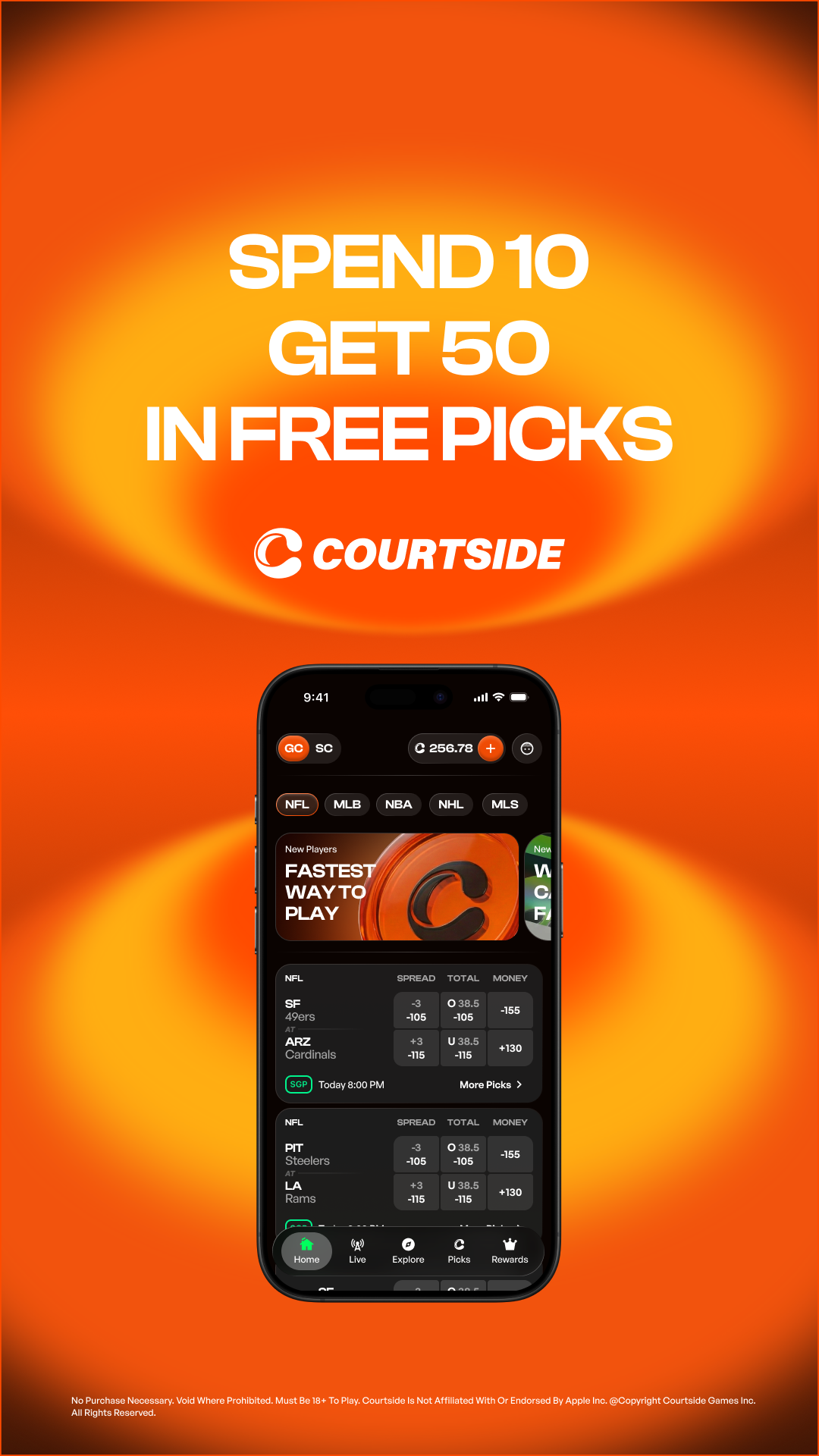 Courtside Facebook ad from Aug 2, 2026