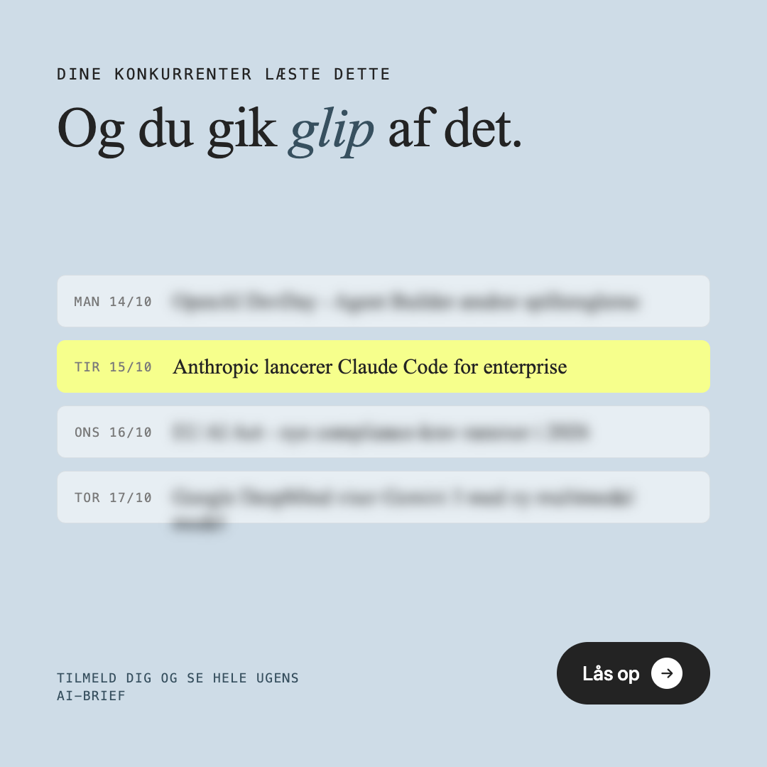 Consile Facebook ad: AI-nyhedsbrevet ingen gider anbefale videre