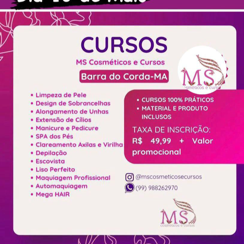 Ms ITZ Cosméticos e Cursos Facebook ad: Chat in Messenger